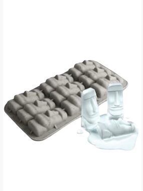 Wembley Easter Island Moai Head Stone Cold Silicone Ice Tray Mold Candy Mold